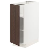 SEKTION Base cabinet with shelves, white/Sinarp brown, 12x24x30 "