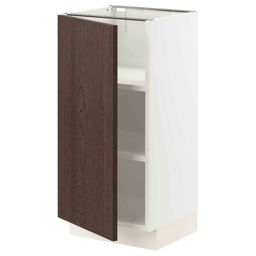 SEKTION base with shelves , white/Sinarp brown, 15x15x30" IKEA