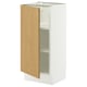 SEKTION Base cabinet with shelves, white/Sinarp oak veneer, 15x15x30 "