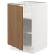 SEKTION Base cabinet with shelves, white/Tistorp brown walnut effect, 21x24x30 "