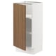 SEKTION Base cabinet with shelves, white/Tistorp brown walnut effect, 15x15x30 "