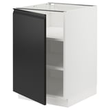 SEKTION Base cabinet with shelves, white/Upplöv matte anthracite, 21x24x30 "