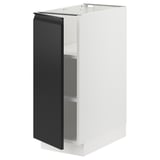 SEKTION Base cabinet with shelves, white/Upplöv matte anthracite, 12x24x30 "