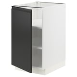 SEKTION Base cabinet with shelves, white/Upplöv matte anthracite, 18x24x30 "