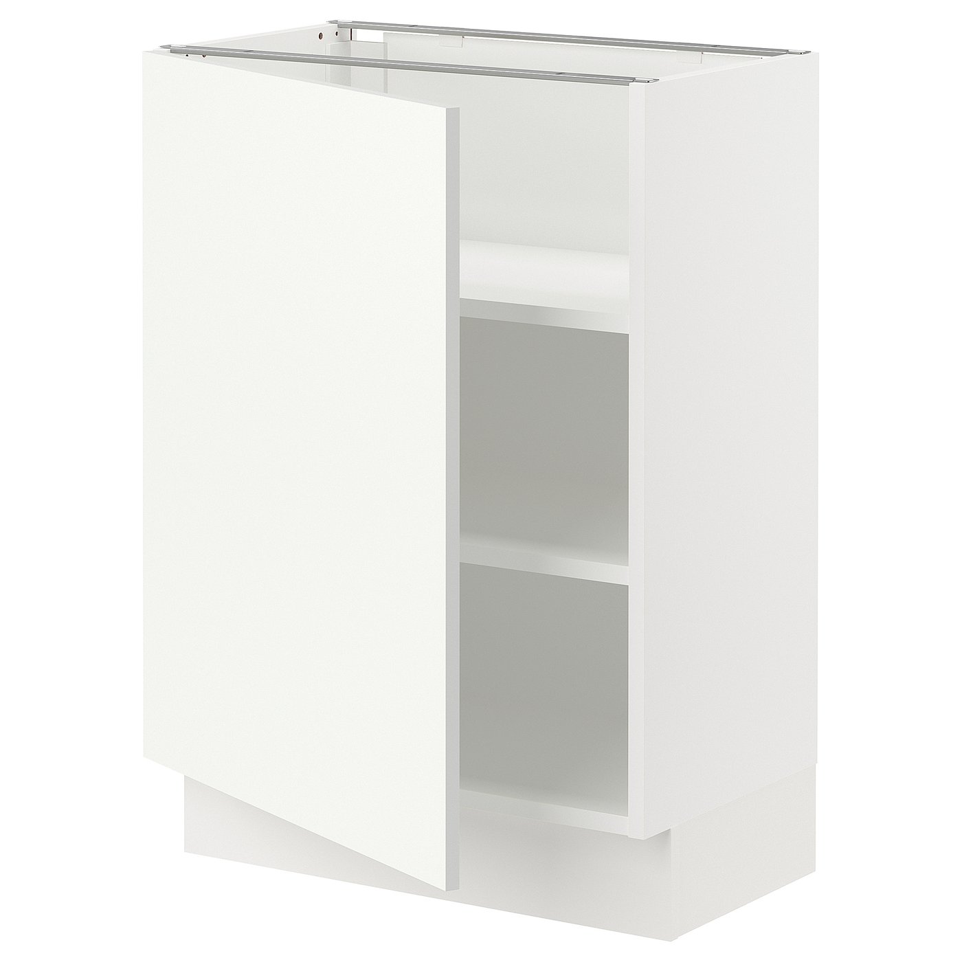 SEKTION base cabinet with shelves, white/Vallstena white, 24x15x30