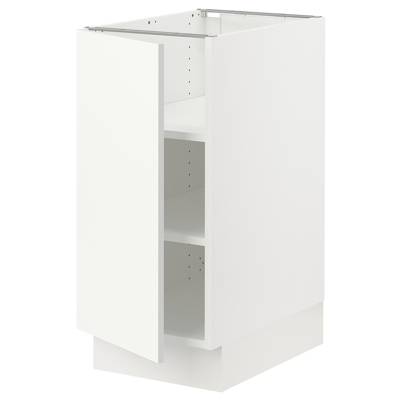 SEKTION base cabinet with shelves, white/Vallstena white, 15x24x30