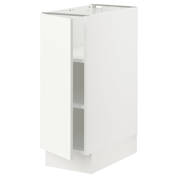 SEKTION Base cabinet with shelves, white/Vallstena white, 12x24x30 "