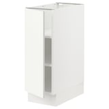 SEKTION Base cabinet with shelves, white/Vallstena white, 12x24x30 "