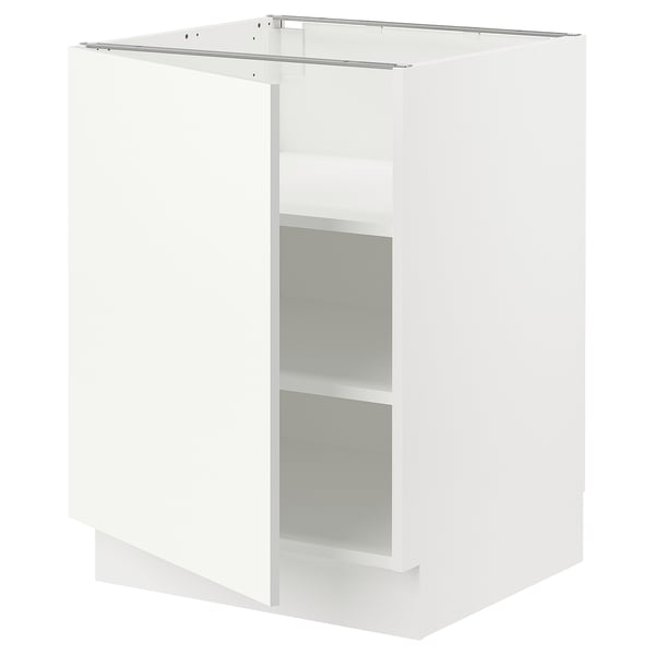 SEKTION Base cabinet with shelves, white/Vallstena white, 24x24x30 "