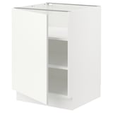 SEKTION Base cabinet with shelves, white/Vallstena white, 24x24x30 "