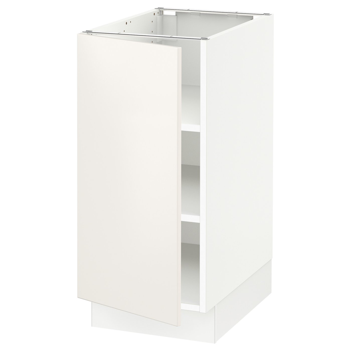 SEKTION base cabinet with shelves, white/Veddinge white, 15x24x30