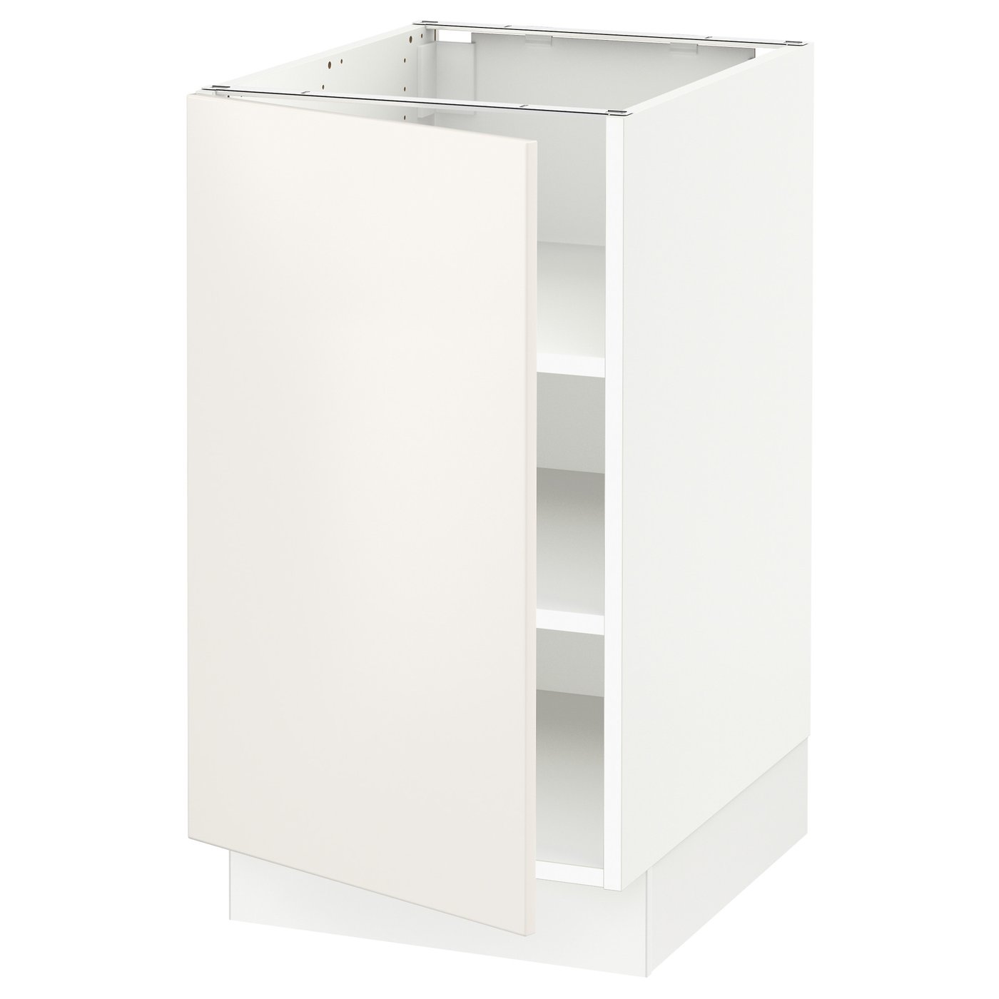 SEKTION base cabinet with shelves, white/Veddinge white, 18x24x30