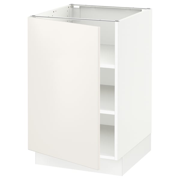 SEKTION Base cabinet with shelves, white/Veddinge white, 21x24x30 "