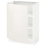 SEKTION Base cabinet with shelves, white/Veddinge white, 24x15x30 "