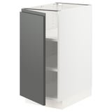 SEKTION Base cabinet with shelves, white/Voxtorp dark gray, 15x24x30 "