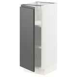 SEKTION Base cabinet with shelves, white/Voxtorp dark gray, 12x15x30 "