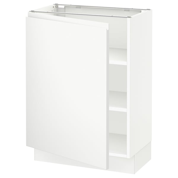 SEKTION Base cabinet with shelves, white/Voxtorp matte white, 24x15x30 "