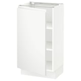 SEKTION Base cabinet with shelves, white/Voxtorp matte white, 18x15x30 "
