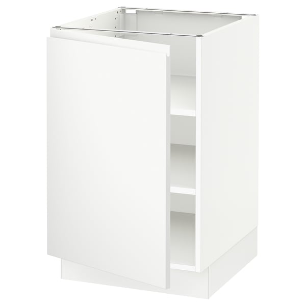 SEKTION Base cabinet with shelves, white/Voxtorp matte white, 21x24x30 "