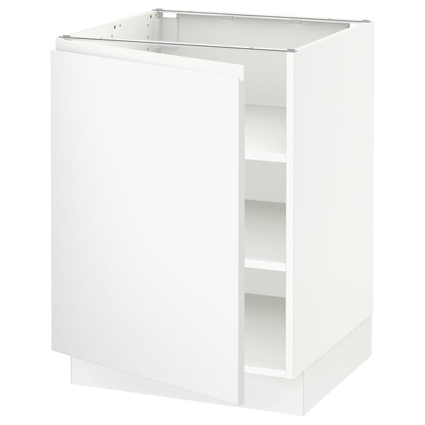 SEKTION Base cabinet with shelves, white/Voxtorp matte white, 24x24x30 "