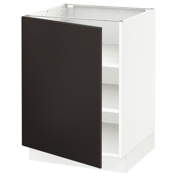 SEKTION Base with shelves white, Kungsbacka anthracite IKEA