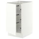SEKTION Base cabinet with wire baskets, white/Aspudden matte white, 18x24x30 "