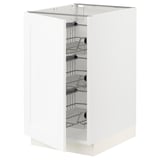 SEKTION Base cabinet with wire baskets, white Enköping/white wood effect, 18x24x30 "