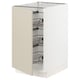 SEKTION Base cabinet with wire baskets, white/Havstorp beige, 18x24x30 "