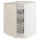 SEKTION Base cabinet with wire baskets, white/Havstorp beige, 24x24x30 "