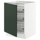 SEKTION Base cabinet with wire baskets, white/Havstorp deep green, 24x24x30 "