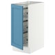 SEKTION Base cabinet with wire baskets, white/Lerhyttan blue, 15x24x30 "