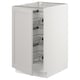 SEKTION Base cabinet with wire baskets, white/Lerhyttan light gray, 18x24x30 "