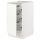 SEKTION Base cabinet with wire baskets, white/Vallstena white, 18x24x30 "