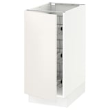 SEKTION Base cabinet with wire baskets, white/Veddinge white, 15x24x30 "