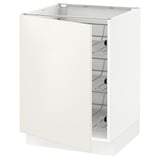 SEKTION Base cabinet with wire baskets, white/Veddinge white, 24x24x30 "