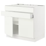 SEKTION Base cb f cktp/2 drs/2 frnt/1 drwr, white/Vallstena white, 36x24x30 "