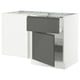 SEKTION Corner base cab w drawer and shelf, white/Voxtorp dark gray, 50x24x30 "