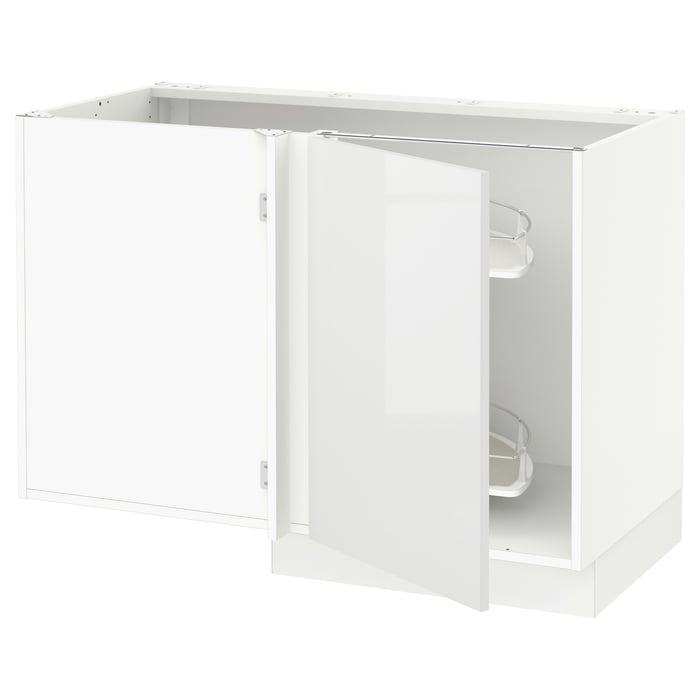 SEKTION corner base cab w pullout fitting, white/Ringhult white