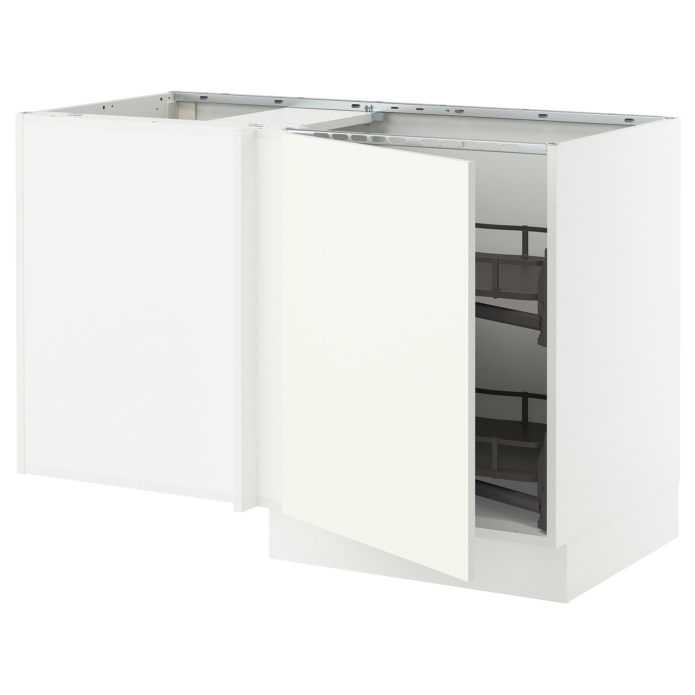 SEKTION corner base cab w pull-out fitting, white/Axstad matte