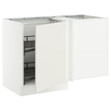 SEKTION Corner base cab w pull-out fitting, white/Veddinge white, 50x24x30 "