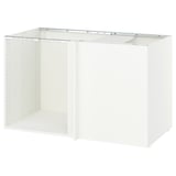 SEKTION white kitchen cabinet, l-shape, melamine & particleboard, adjustable shelves.