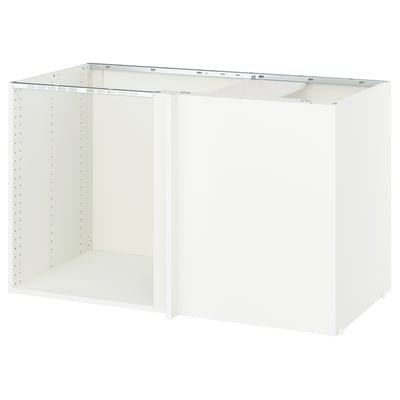 SEKTION white kitchen cabinet, l-shape, melamine & particleboard, adjustable shelves.