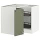 SEKTION Corner base cabinet with carousel, white/Axstad gray-green, 38x24x30 "