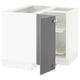 SEKTION Corner base cabinet with carousel, white/Bodbyn gray, 38x24x30 "