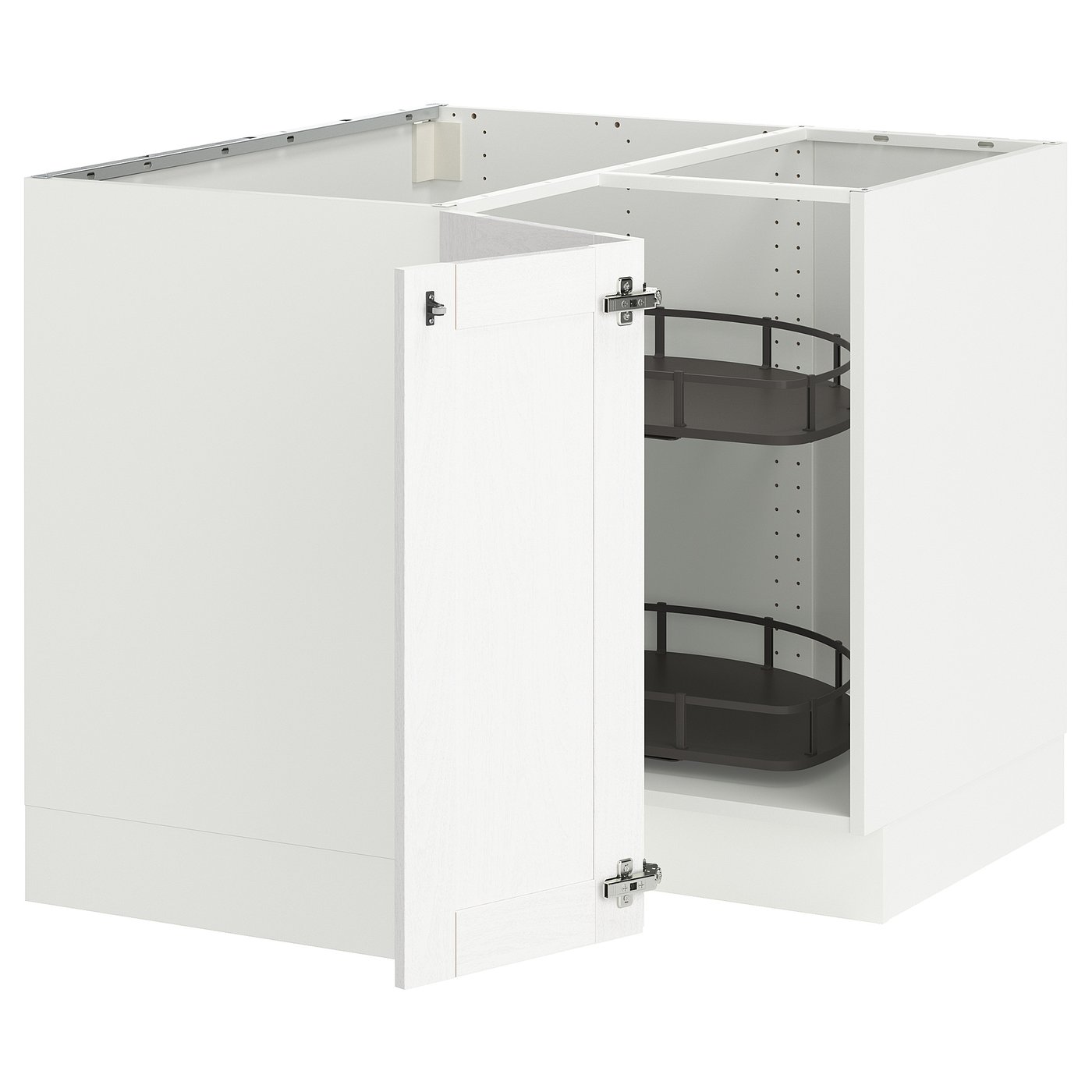 SEKTION corner base cabinet with carousel, white Enköping/white