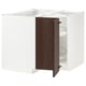 SEKTION Corner base cabinet with carousel, white/Sinarp brown, 38x24x30 "