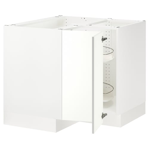SEKTION corner base with carousel, white/Vallstena white