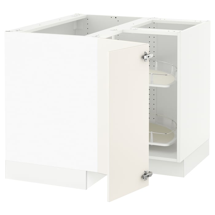 SEKTION corner base with carousel, white/Veddinge white