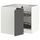 SEKTION Corner base cabinet with carousel, white/Voxtorp dark gray, 38x24x30 "