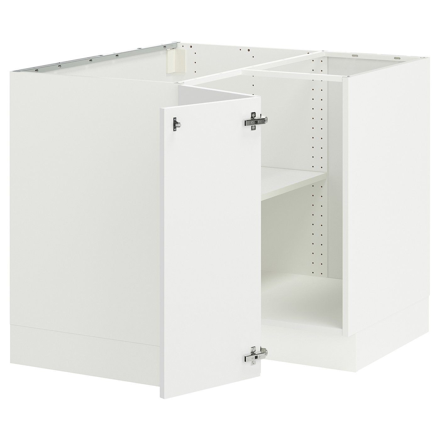 SEKTION corner base cabinet with shelf, white/Axstad matte white ...